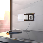 Сенсорный выключатель одноклавишный с подсветкой (белый)