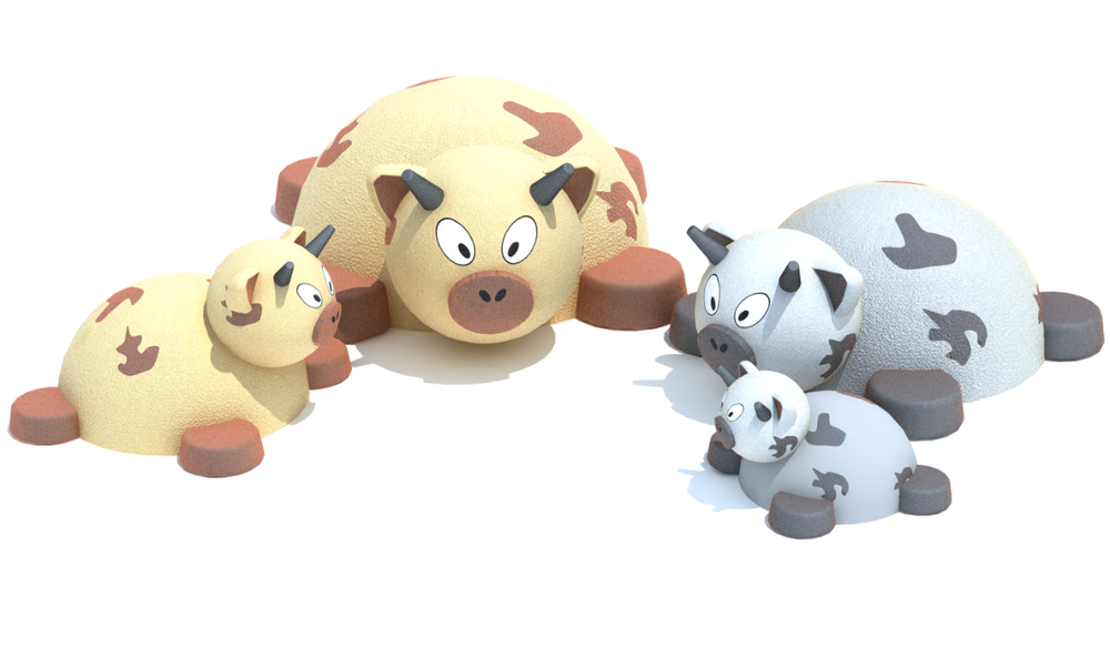 Резиновая фигура 3D Коровка для детских площадок