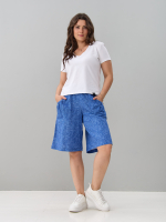 Юбка-шорты Ю-004/джинса-голубая