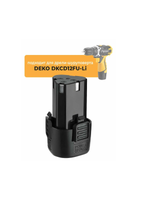 Аккумулятор для аккумуляторной дрели-шуруповерта DEKO DKCD12FU-Li, 12V Li-ion