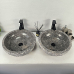 Раковина из мрамора ПАРА! Erozy Grey EM-64666 46*46*15 0185