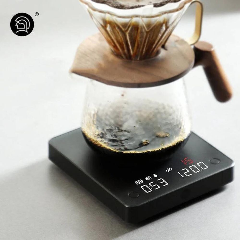 Весы кофейные портативные MINI SCALE (POUR-OVER&ESPRESSO) черные 0,2-2000гр батарея 1800mAH ZeroHero