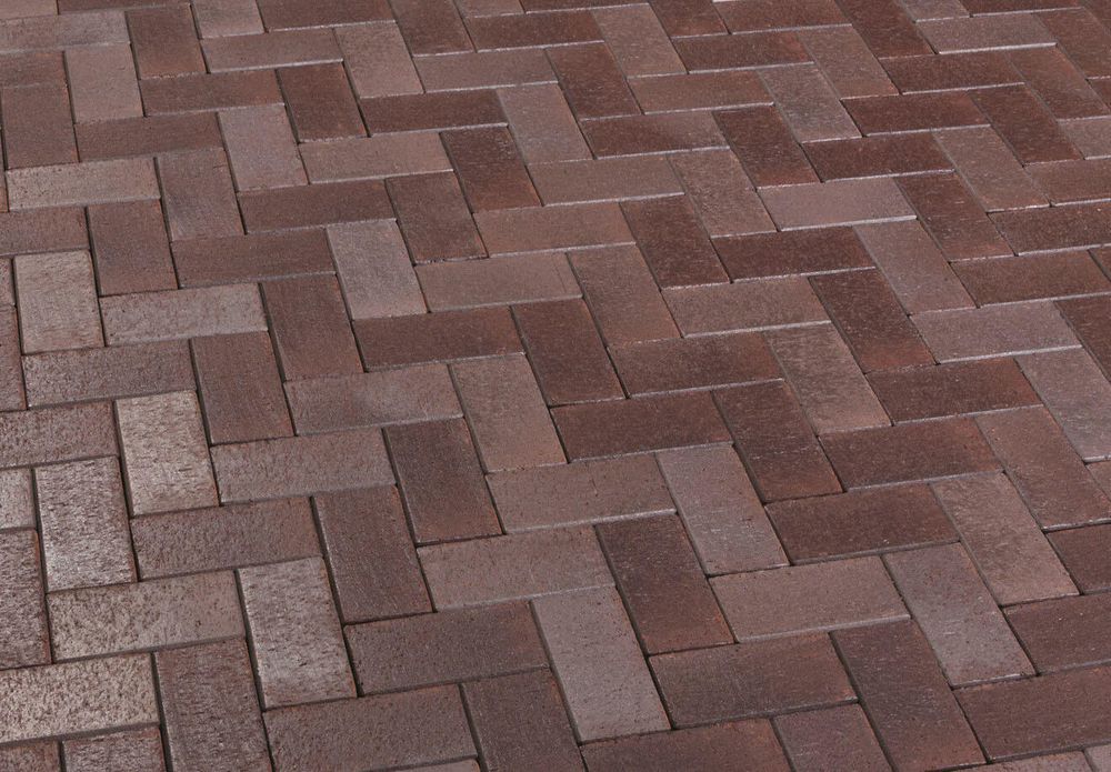 Feldhaus Klinker - P409SKF-ECO, Gala ferrum, обожженный, с фиолетовым нагаром, 200x100x18 - Клинкерная тротуарная брусчатка