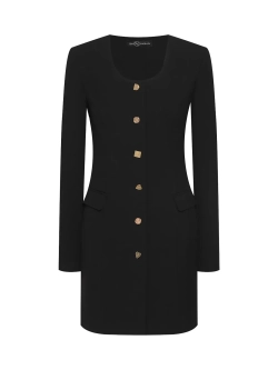 Платье с золотыми пуговицами DAN MARALEX