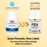 California Gold Nutrition, ПЭА (пальмитоилэтаноламид), 30 вегетарианских капсул (300 мг в 1 капсуле)