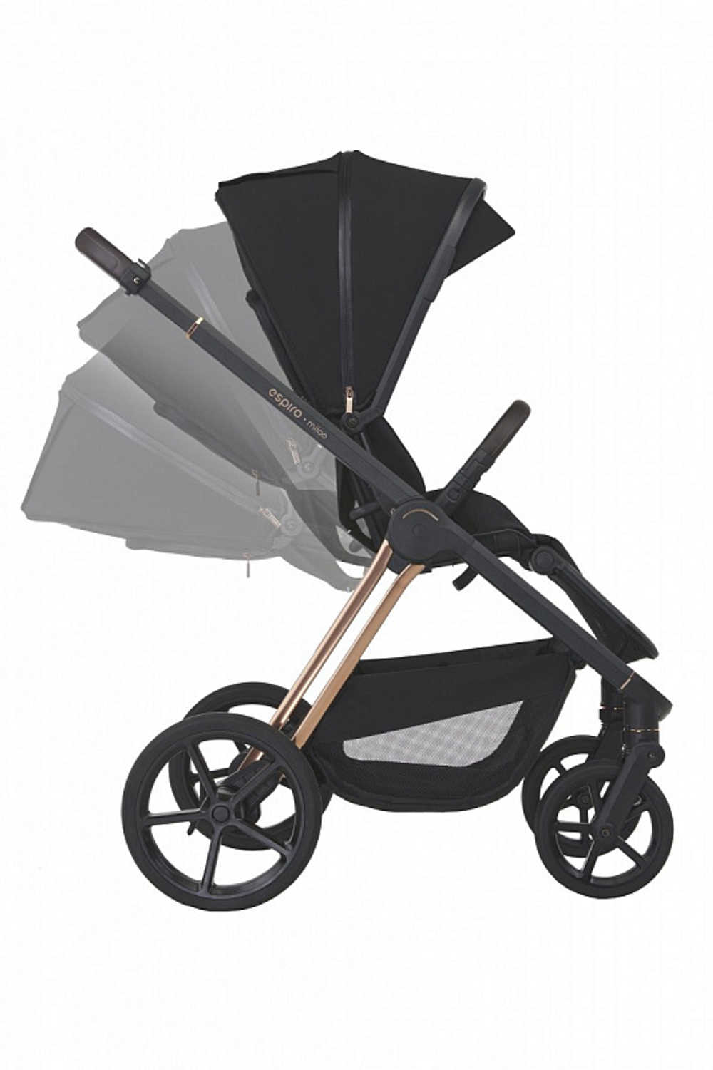 Детская коляска Espiro Miloo 2 в 1 2024 110 diamond black