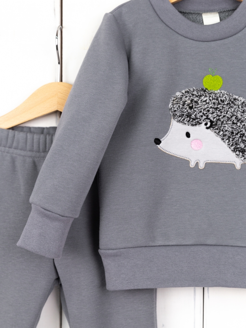 Костюм серый "Ежик" с утеплением