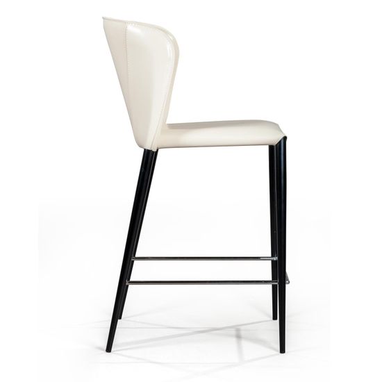 Стул полубарный Albert, кожа бежевый