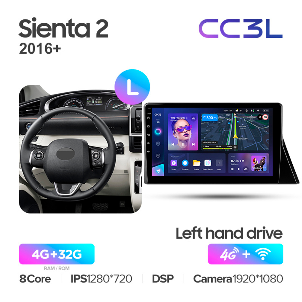 Teyes CC3L 10,2"для Toyota Sienta 2016+