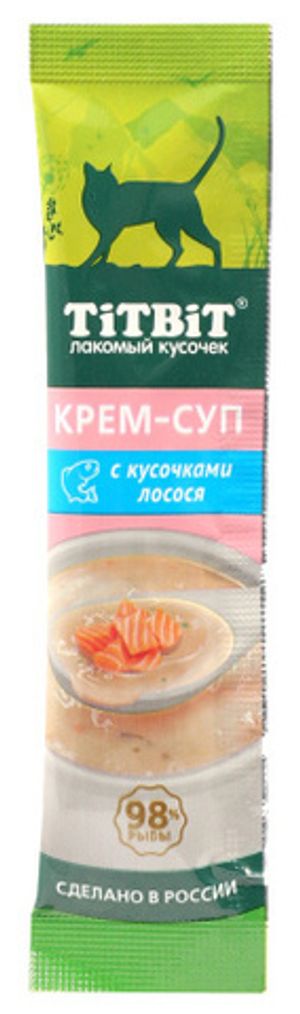 Лакомство TiTBiT Крем-суп для кошек с кусочками лосося