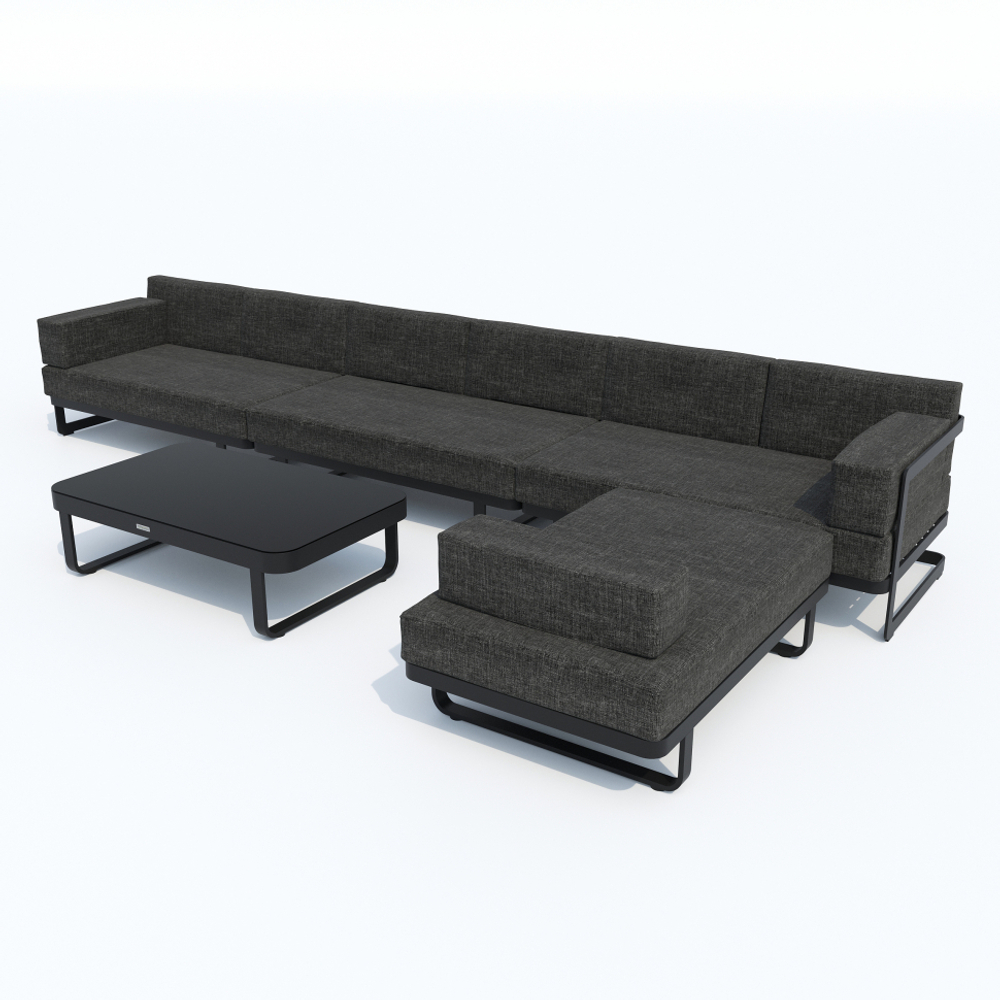 Лаунж зона угловая Ideal Patio ТЕСОРА маренго - каркас карбон