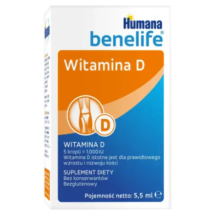 HUMANA Benelife Капли с витамином D, 5,5 мл