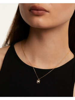 Колье Мини-Буква m серебро 925 пробы покрытое золотом