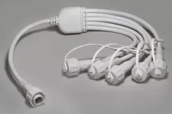 Разветвитель 1-5, 2 pin, белый, Teamprof (TPF-SC2/1-5-W)