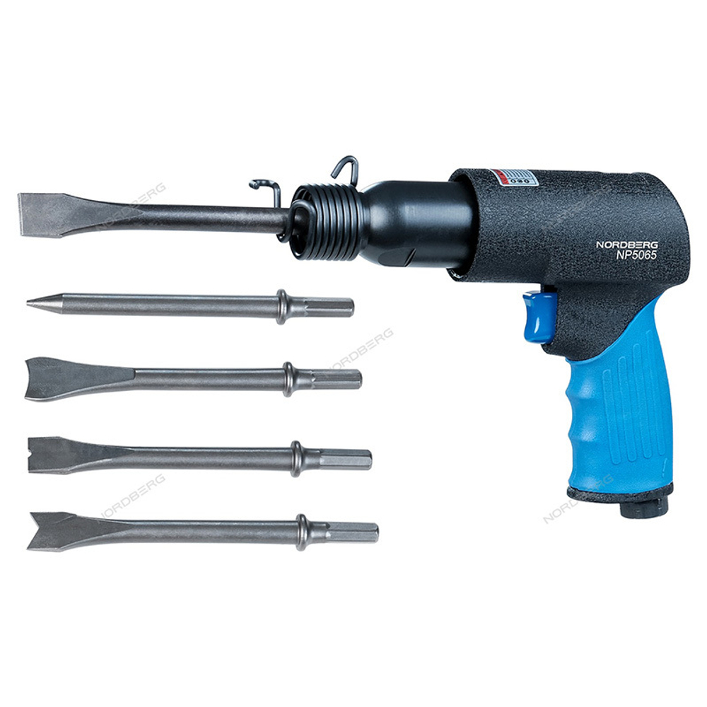 NORDBERG (NP5065) Пневмозубило 190 мм с комплектом насадок