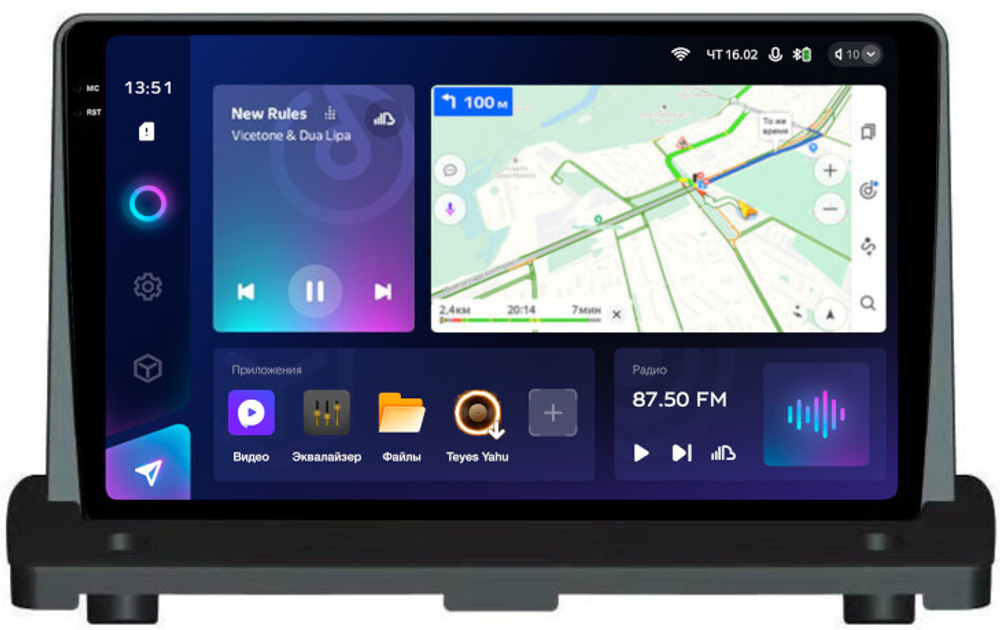Магнитола для Volvo XC90 2002-2014 (рамка 9 наверх) - Teyes CC3-2K на Android 10, 2K QLED, ТОП процессор, CarPlay, 4G SIM-слот