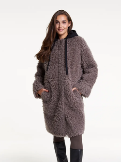 Шуба чебурашка из шерсти, SilverFox (арт. 969)