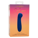 Синий вибромассажер Cashmere Satin G - 15,25 см. (Цвет: синий)