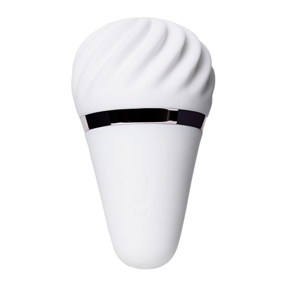 Белый вибромассажер 9,6см Satisfyer Little Wand