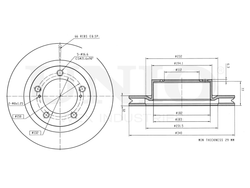 Диск тормозной передний UNIO BRD-20222