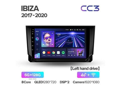 Магнитола Teyes CC3 6-128 Seat Ibiza 2017 — 2020 9.0"