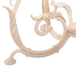 Кованый обеденный стол Аделаида 5 Айвори