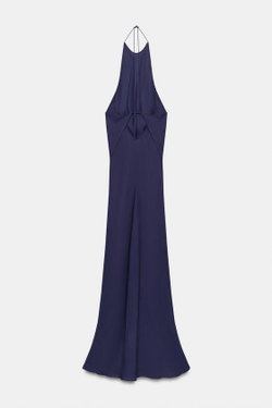 ZARA ПЛАТЬЕ ZW COLLECTION С ГОРЛОВИНОЙ ХАЛТЕР, ИНДИГО
