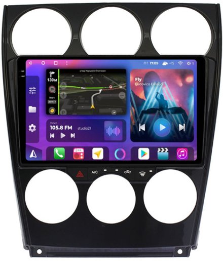 Магнитола для Mazda 6 2002-2007 - FarCar BX311M-360 на Android 13, QLED+2K, TS10, 6Гб+128Гб, CarPlay, 4G SIM-слот