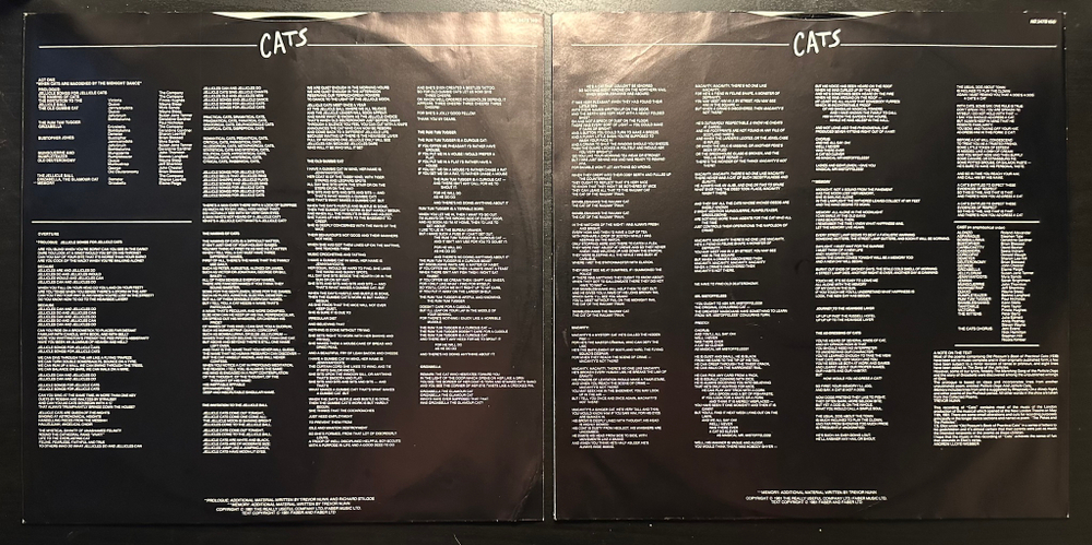 Мюзикл Cats 2LP (Англия 1981г.)