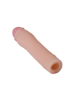 Телесная насадка-удлинитель из неоскин - 19,5 см. (Цвет: телесный)