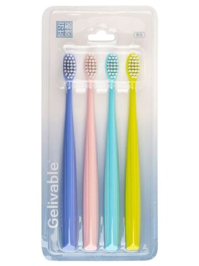 Набор из 4 зубных щеток Gelivable Family