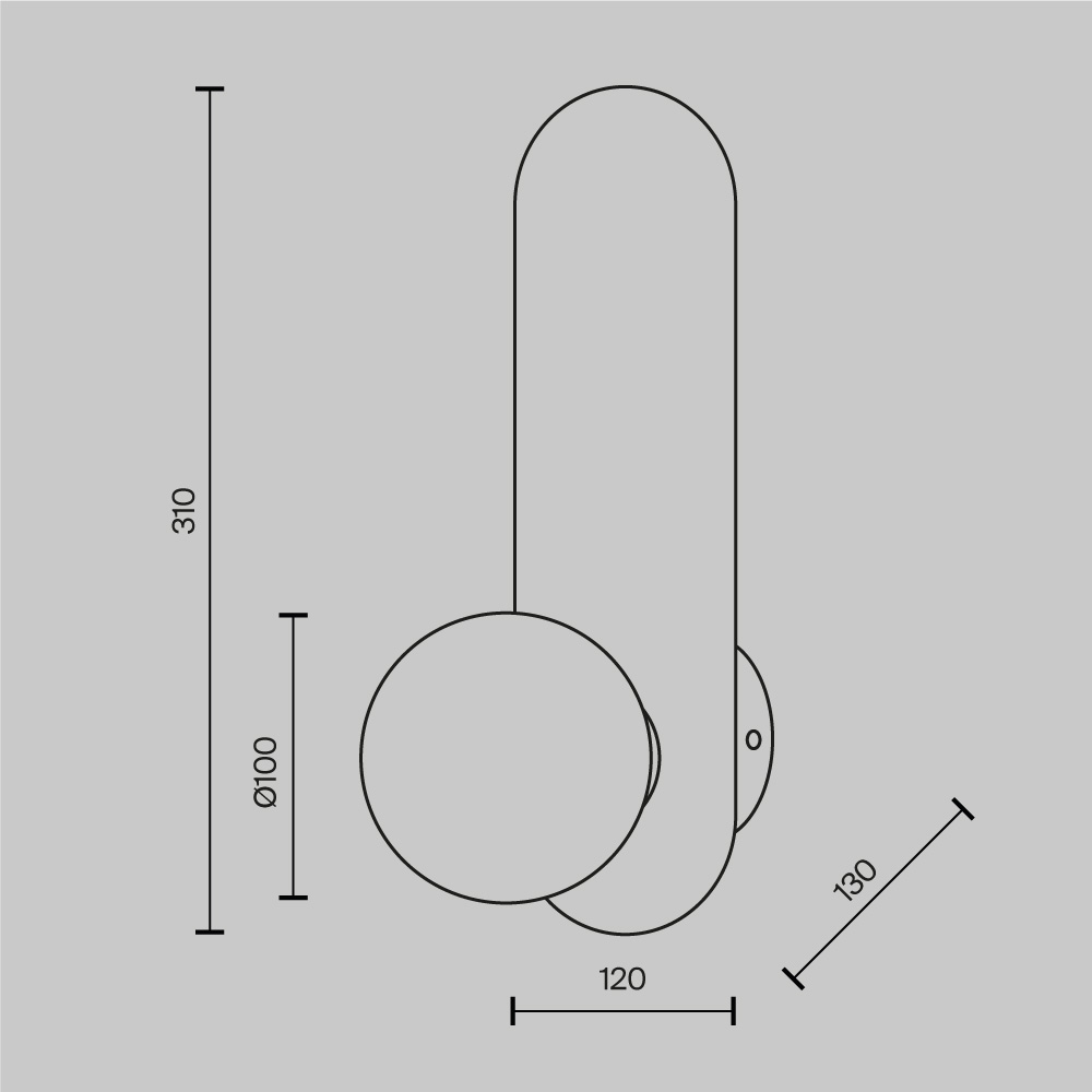 Настенный светильник (бра) Maytoni MOD419WL-01B