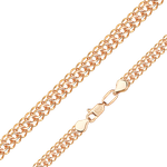 Цепь из красного золота с алмазной гранью (плетение «Питон»)