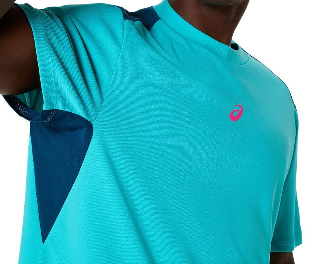 Мужская теннисная футболка Asics Padel Court Short Sleeve - небесный