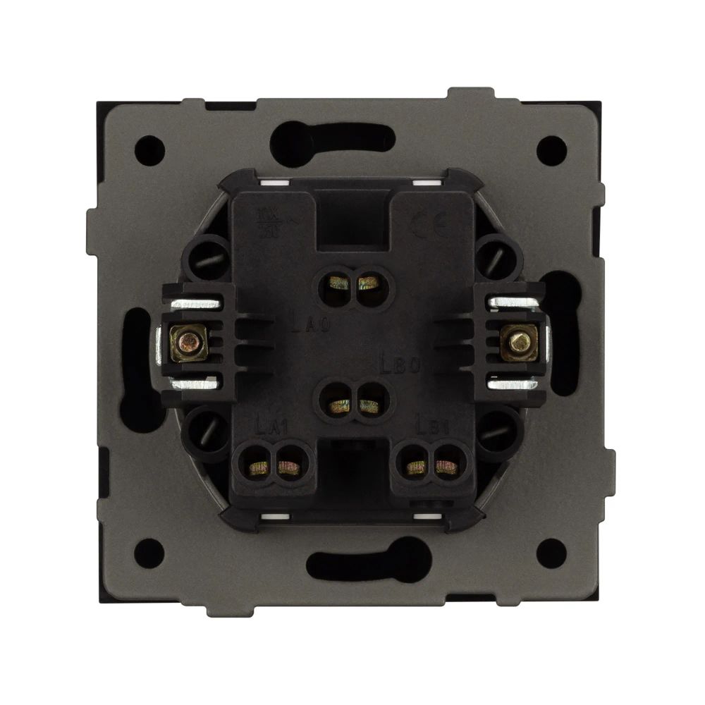 Механизм выключателя двухклавишный непроходной SWT-TENDO-MK02-SFPL-BK (230V, 10A) (Arlight, Матовый черный) 054544