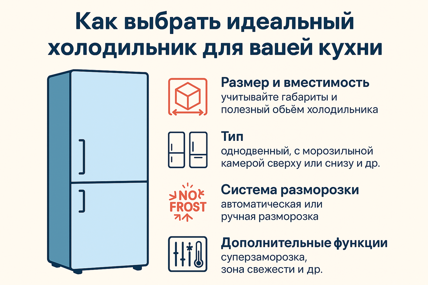 Как выбрать идеальный холодильник для вашей кухни: 5 ключевых критериев
