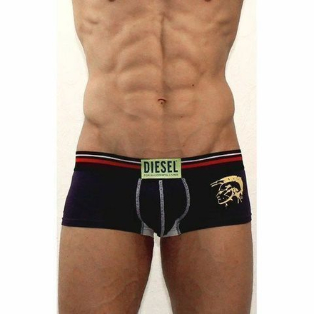 Мужские трусы хипсы фиолетовые с белой вставкой Diesel Purple DIS0047