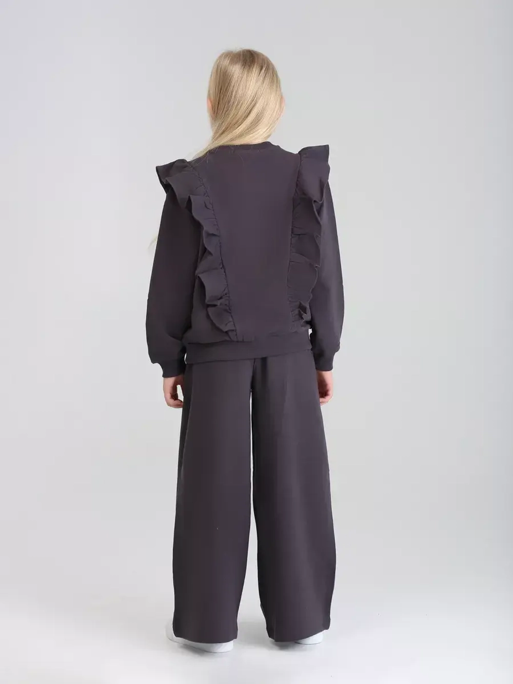 Костюм для девочки с брюками-палаццо на осень