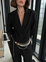 Жакет из вискозы однобортный черный