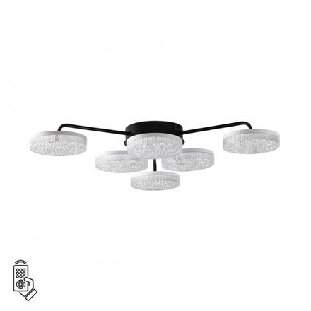 8236/6CL LEDIO LN25 000 черный, металл/акрил Люстра потолочная с ПДУ LED 85W 3000-6000К 220V DIDANA