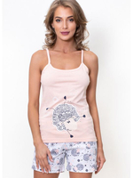 Оригинальный комплект с принтованными шортиками (Размер: S) (Цвет: светло-серый)