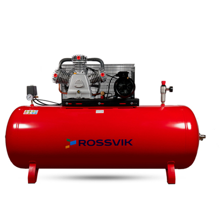 Компрессор ROSSVIK СБ4/Ф-500.LB75, 950 л/мин, 10 бар, ресивер 500 л, 380 В/5,5 кВт, красный