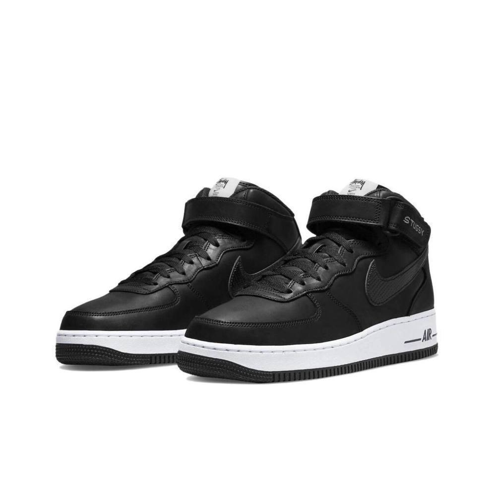 Stussy x Nike Air Force 1 Mid "Black"