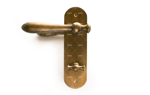 Ручка латунь дверная Лагрима на пластине