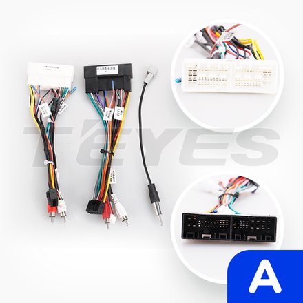 Комплект рамки с разъёмами 9"+can KIA Soul 2013-2019 климат с экранчиком (A) - Car-Smart 7002CL