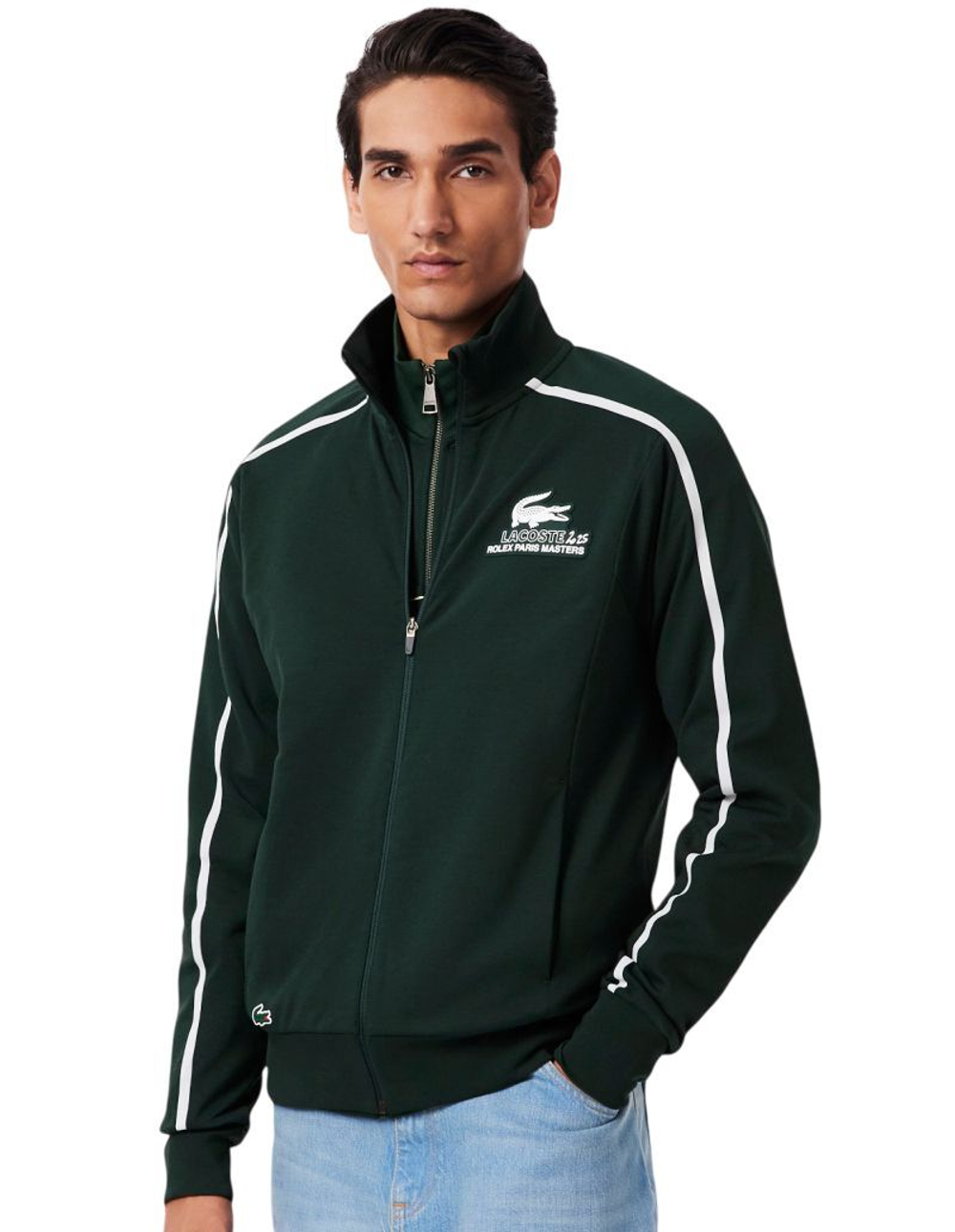 Мужская теннисная кофта Lacoste Rolex Paris Masters Edition Мячboy - forest green