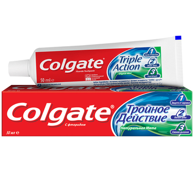 Colgate Зубная паста,Тройное действие,Натур,мята (50мл)