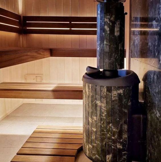 Печь банная «Атмосфера L» в ламелях «Змеевик»