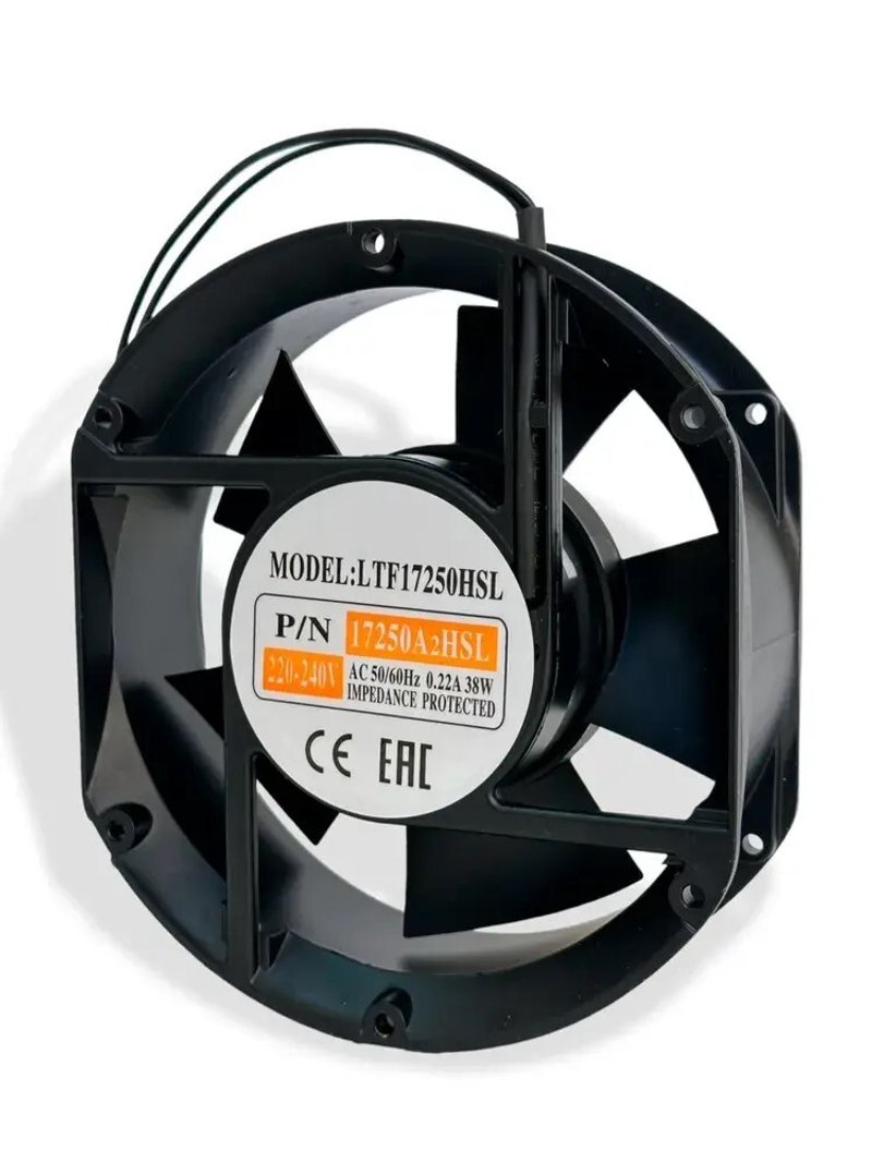 Вентилятор осевой компактный LTF17250HSL 220В 172х152х52 мм, уровень шума 52 Дб, 0.22А, мощность 38 Вт, производительность 290 м3/час, скорость вращения 2400 оборотов в минуту