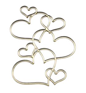 Топпер зеркальный СЕРДЦА